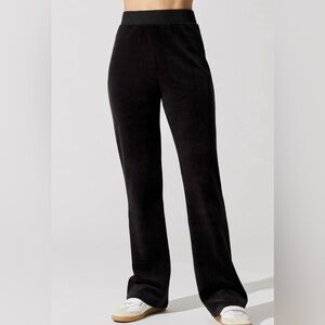Carbon38 velour flare pants size medium black womens